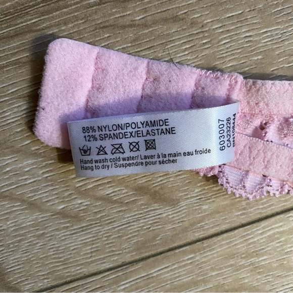 LaSenza lingerie B36 pink bra Y2K lace elegant ballet pink - Picture 6 of 6